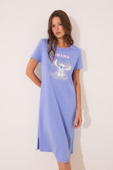 Womensecret Camisón midi de algodón de Lilo & Stitch azul