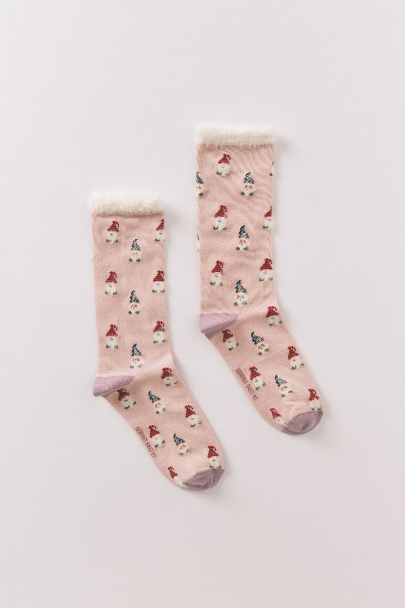 Women'secret Calcetines largos con estampado de gnomos