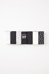 Womensecret Pack 7 tangas algodón lisas y estampadas B&W estampado