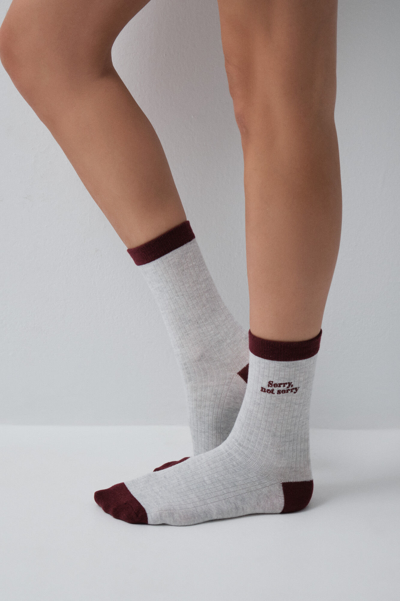 Women'secret Pack 3 calcetines largos estampado de frases