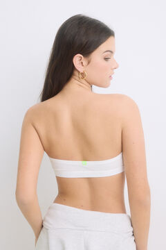 Womensecret Sujetador bandeau copas extraíbles marfil marfil