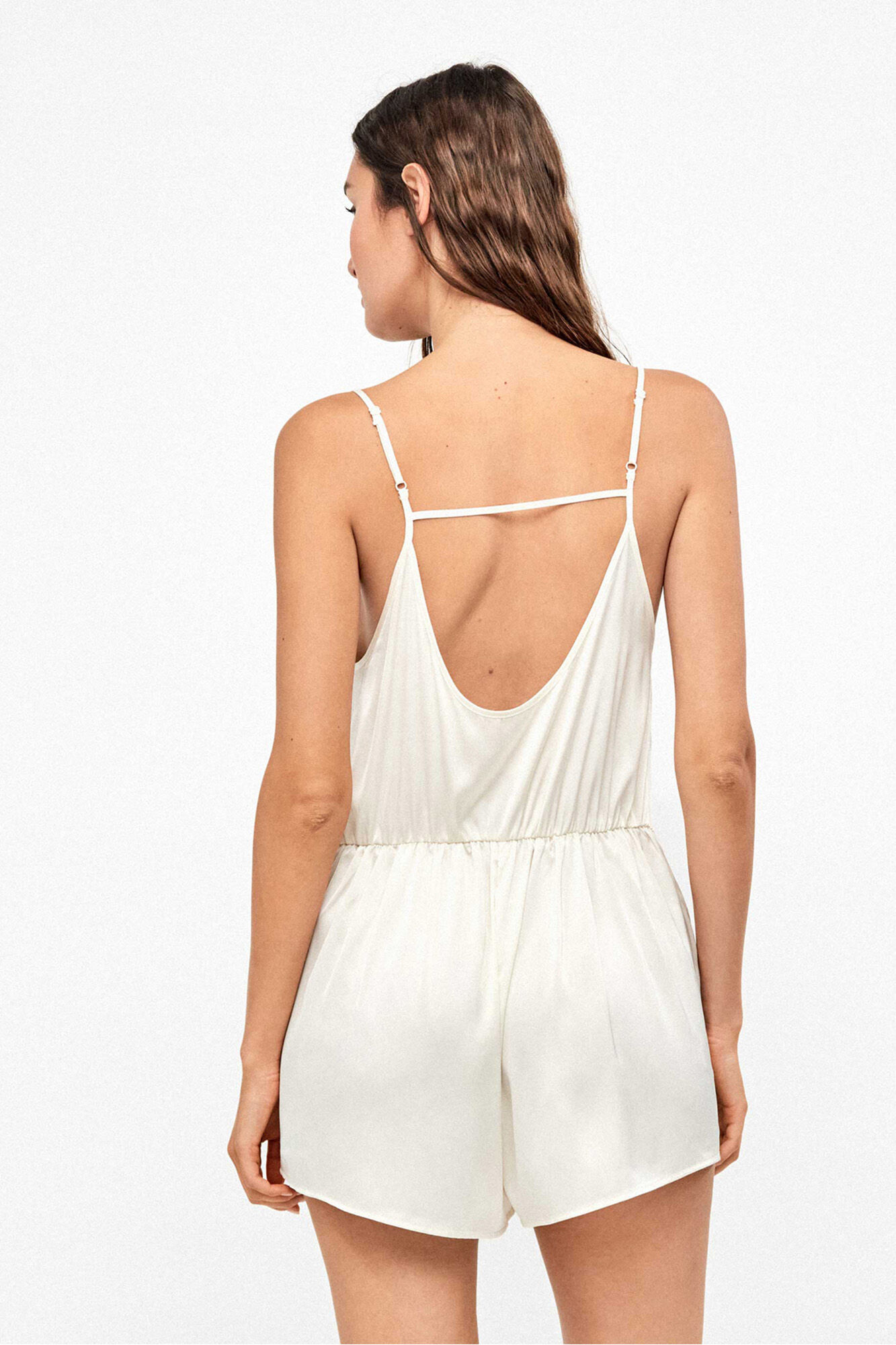 Gisela Jumpsuit corto de novia de sat&eacute;n