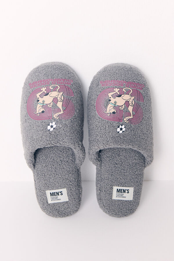 Womensecret Pantuflas casa hombre Scooby-Doo gris