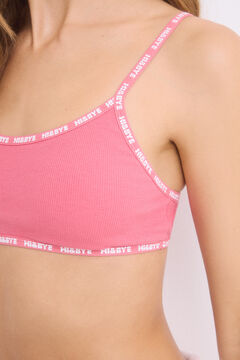 Womensecret Brasier de algodón con copas extraíbles en color rosa rosa