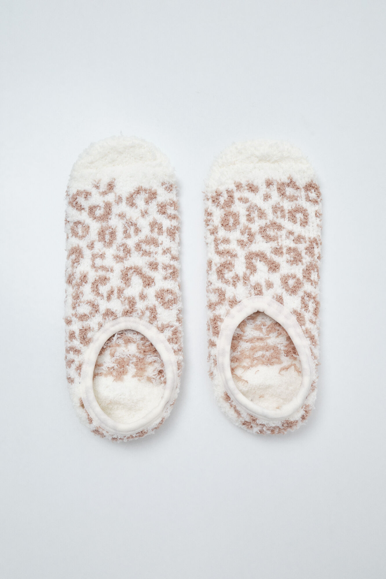 Women'secret Calcetines slip on estampado animal beige