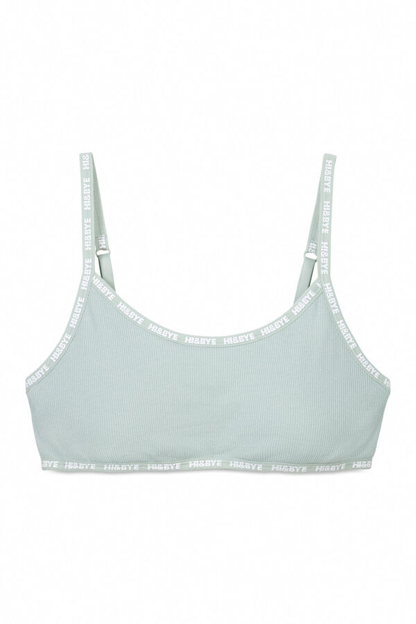 Womensecret Brasier de algodón con copas extraíbles en color verde verde