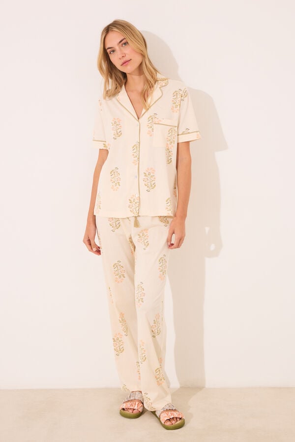 Womensecret pijama larga marfil