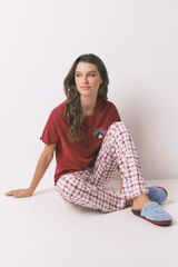 Womensecret Pantuflas para casa de ducha con estampado de Mickey azul estampado