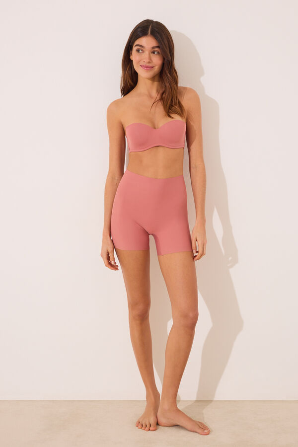 Womensecret Pantalón de microfibra invisible rosa rosa