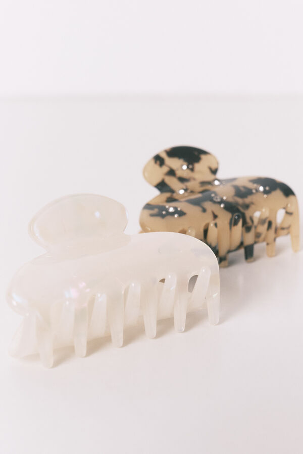 Women'secret Paquete de 2 mini clips con purpurina estampado