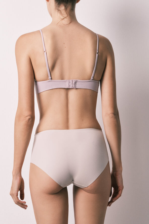 Women'secret Panty moldeadora de tiro alto de malla beige caf&eacute;
