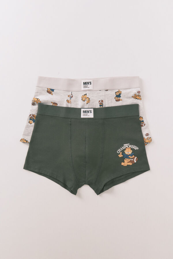 Women'secret Pack de 2 boxer de algodón Garfield kaki