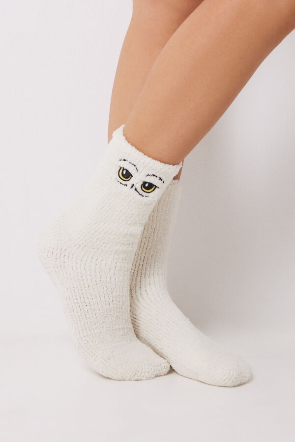 Womensecret Calcetines Hedwig tricot blanco   blanco