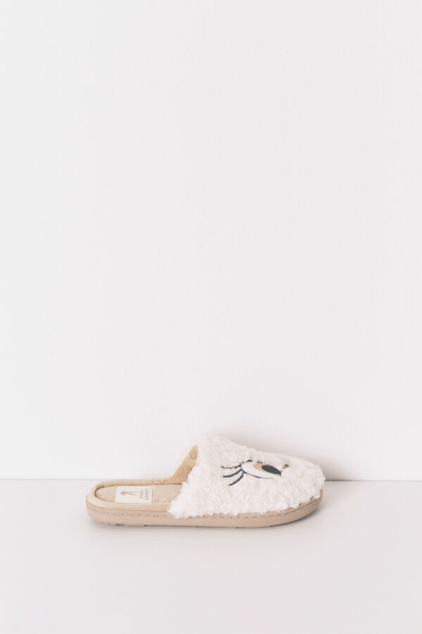 Women'secret Pantuflas para casa Tweety de borrego blanca nude
