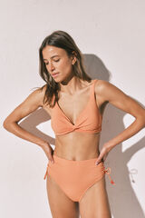 Women'secret Panty de bikini de tiro alto efecto modelador naranja naranja