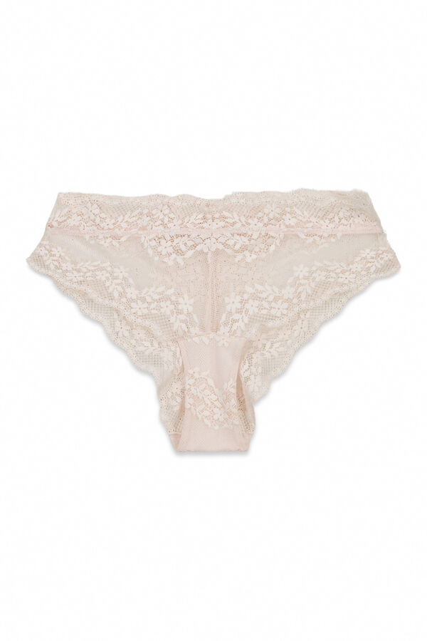 Women'secret Panty ancha brasile&ntilde;a de encaje rosa rosa