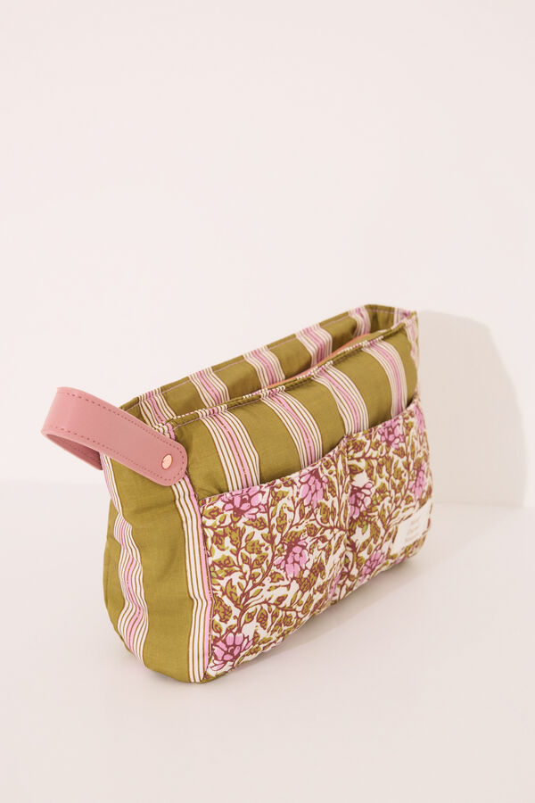 Womensecret Neceser mediano con flores acolchadas estampado