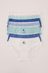 Womensecret Pack de 7 braguitas anchas mezcla panties Mafalda estampado