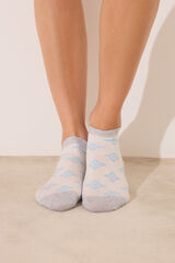 Women'secret Pack de 3 calcetines short con estampado mediterr&aacute;neo estampado
