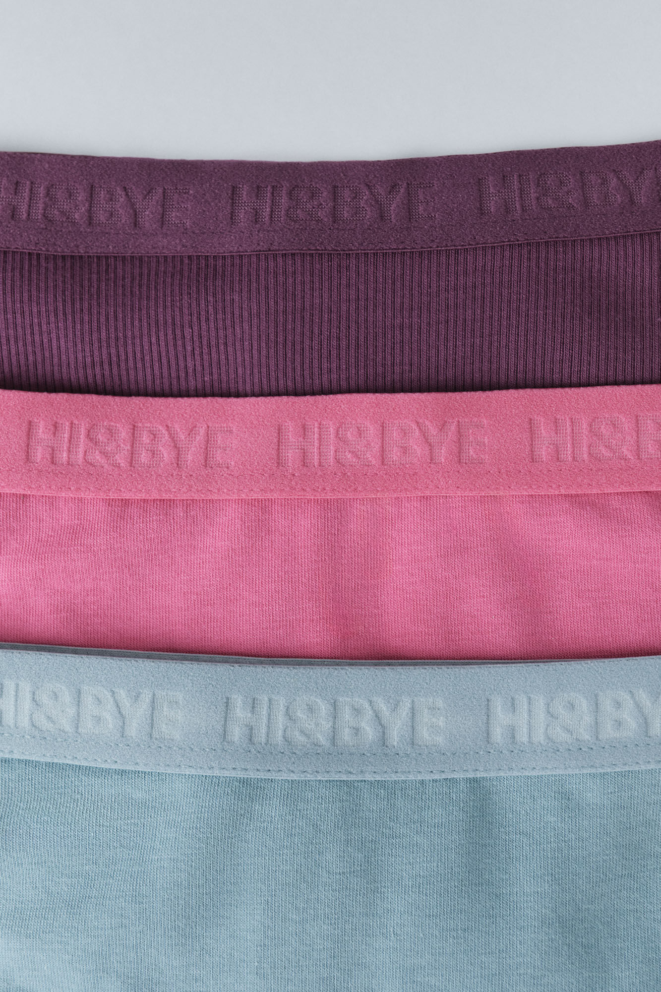 HI&BYE Pack de 3 panties brasile&ntilde;as en azul, rosa y morado