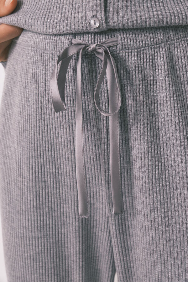 Women'secret Pijama larga en gris brillante gris