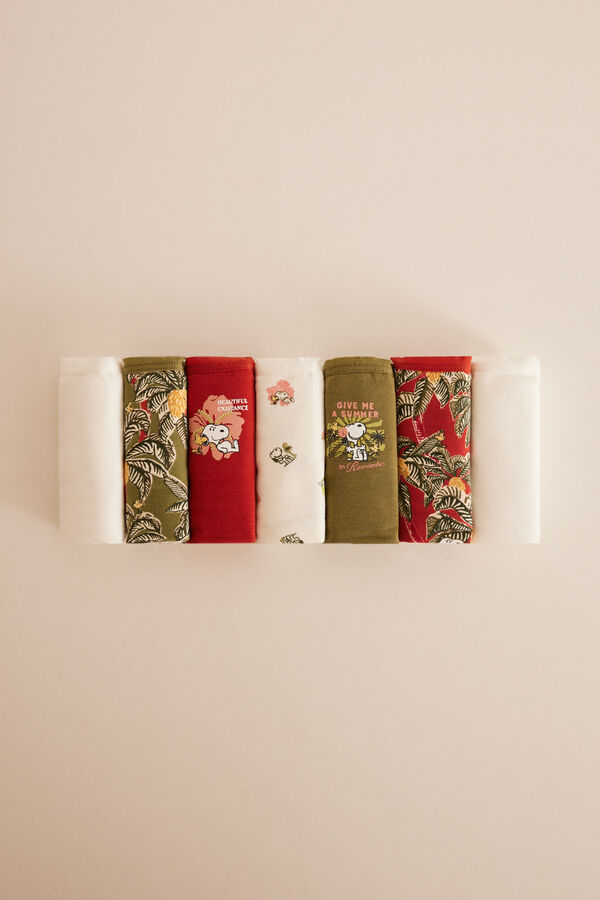 Womensecret Pack 7 panties culotte algodón Snoopy estampado