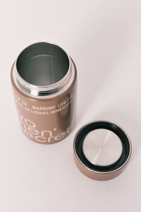 Women'secret Botella de metal con logo marr&oacute;n