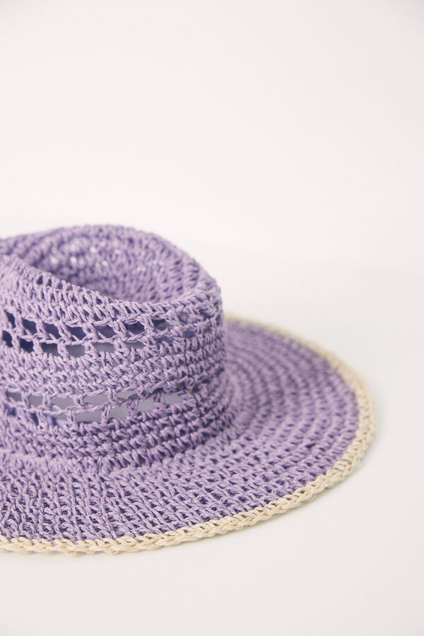 Womensecret Gorro tejido crochet lila morado/lila