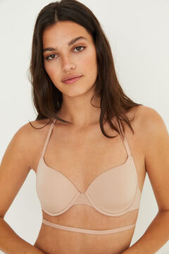 Womensecret VERSATILE Brasier multiposición microfibra nude