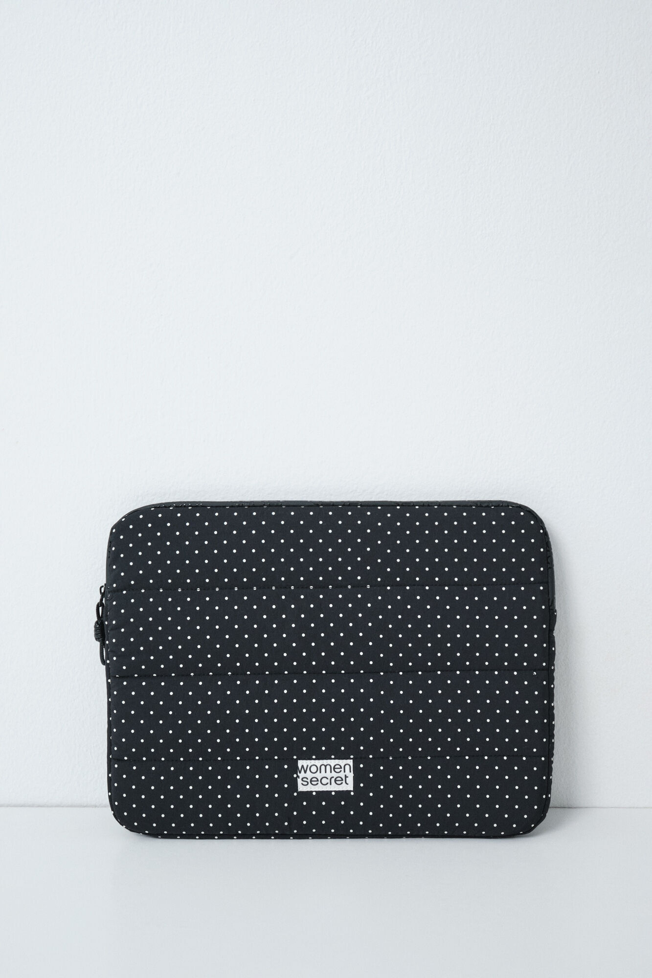 Women'secret Funda para laptop negra de puntos
