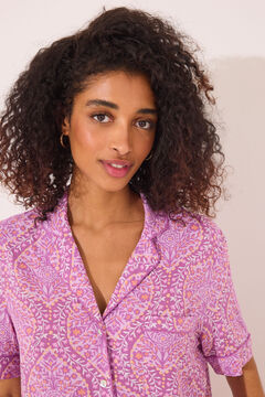Womensecret Pijama camisera de viscosa con estampado boho estampado