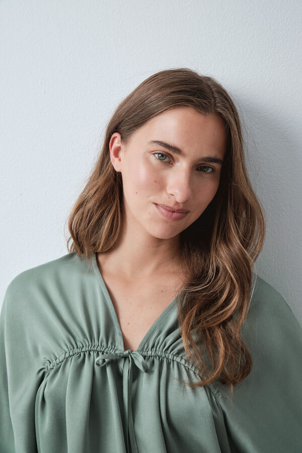 Women'secret Pijama capri camisola verde kaki