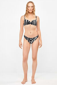 Gisela Panty de bikini estampado animal print cebra