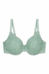 Women'secret Brasier cl&aacute;sico con relleno de encaje verde BEAUTIFUL verde