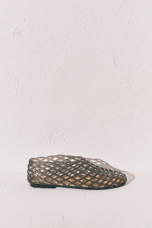 Women'secret Sandalias jelly efecto red negras negro