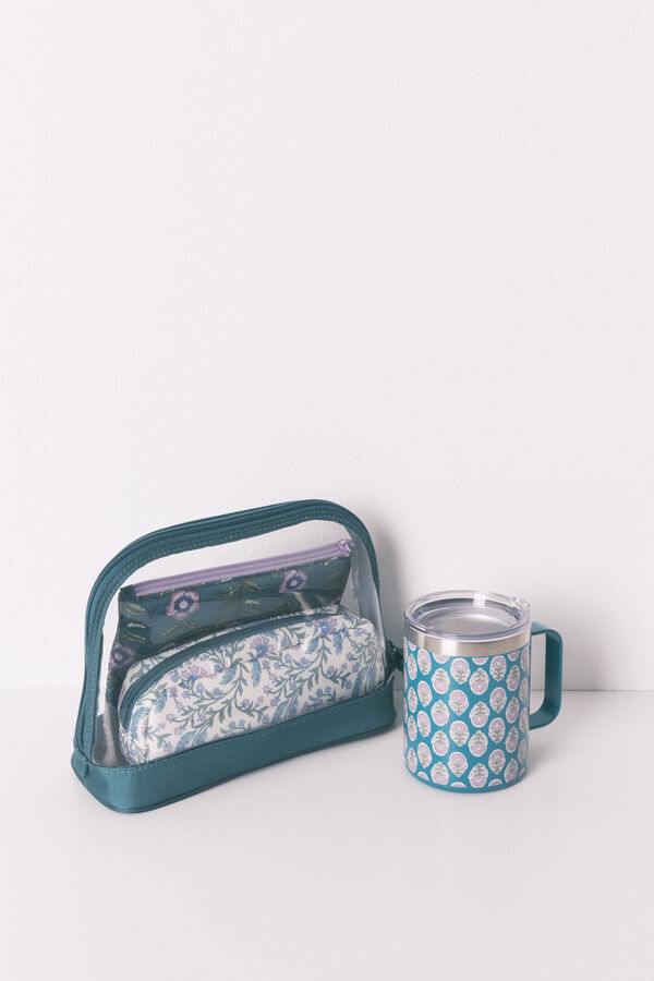 Womensecret Taza térmica con estampado verde estampado