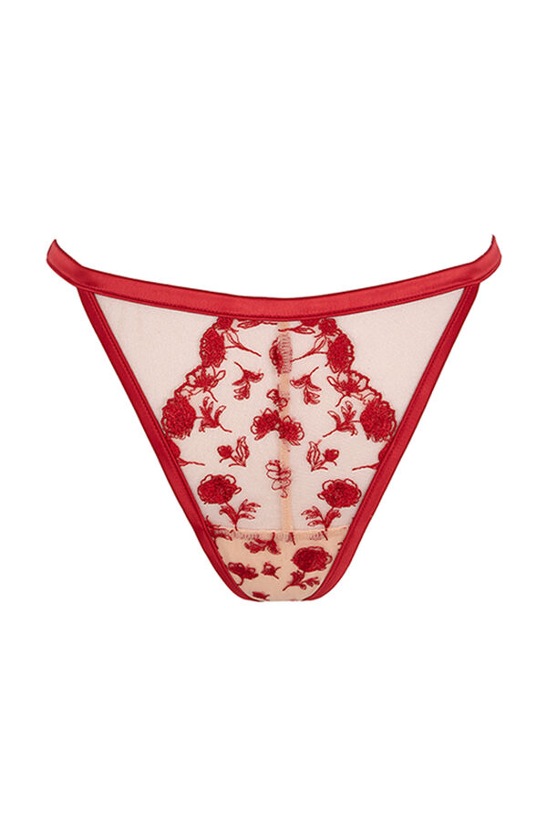 Womensecret Tanga tira encaje rojo rojo