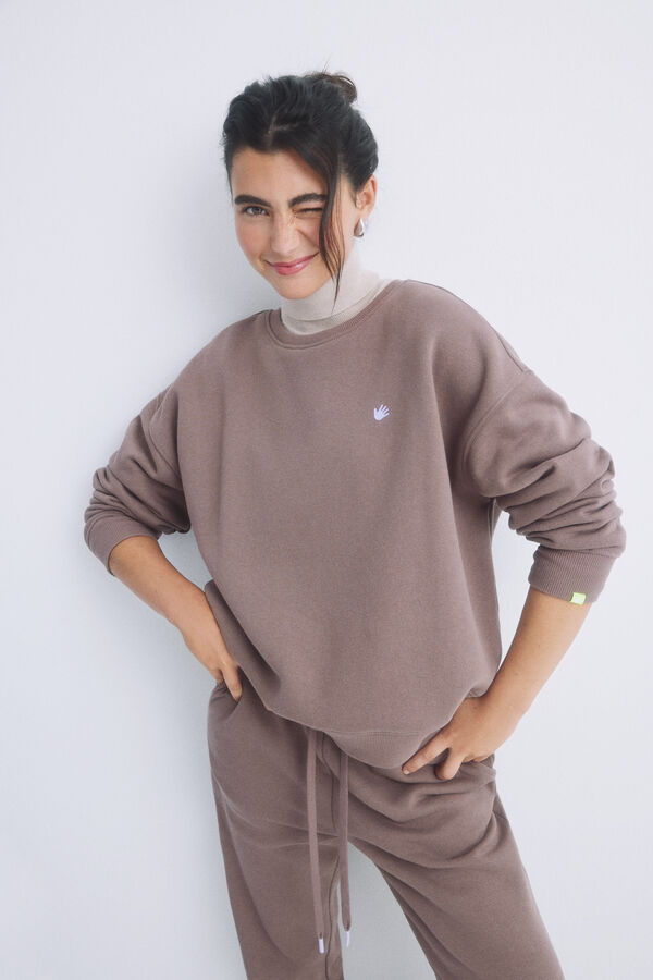 Womensecret Sudadera felpa café logo café