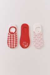 Womensecret Paquete de 3 calcetines invisibles estampado