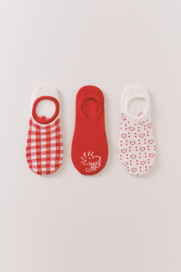 Womensecret Paquete de 3 calcetines invisibles estampado