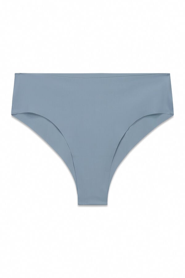 Women'secret Panty culotte clean cut de microfibra azul azul