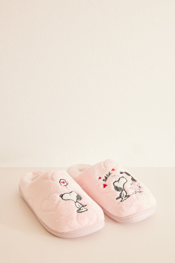 Womensecret Pantuflas Snoopy corazón rosa