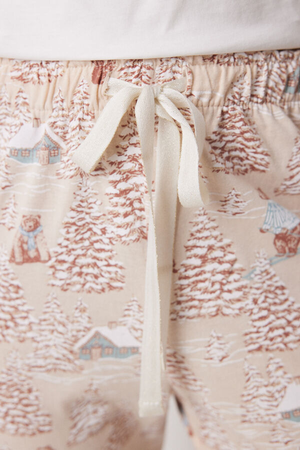 Womensecret Pijama 100% algodón estampado navideño verde