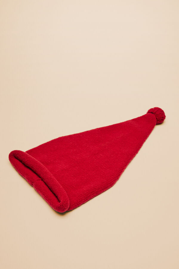Womensecret Gorro con pompón rojo