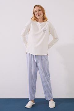 Womensecret Pijama larga 100% algodón Women Voices beige