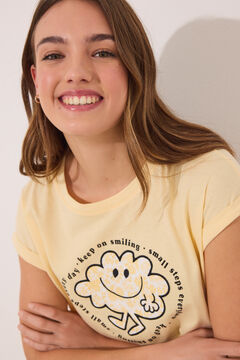 Womensecret Pijama corta amarillo 100% algodón Mr. Men amarillo