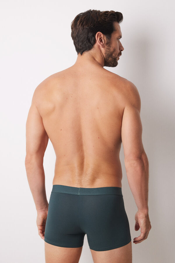 Womensecret Pack 2 calzones bóxer algodón gris y verde verde