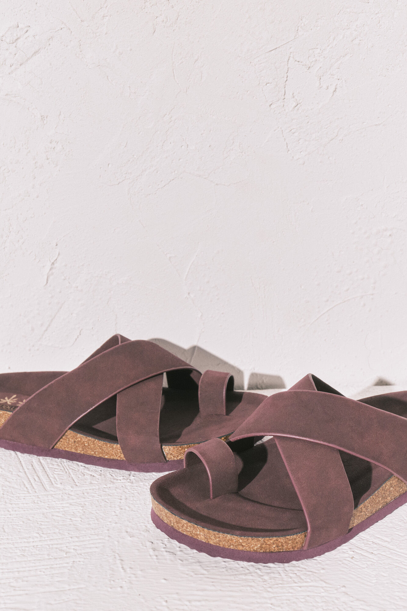 Women'secret Sandalias bio de tiras cruzadas granate