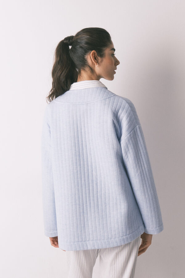 Women'secret Bata corta acolchada azul estampado