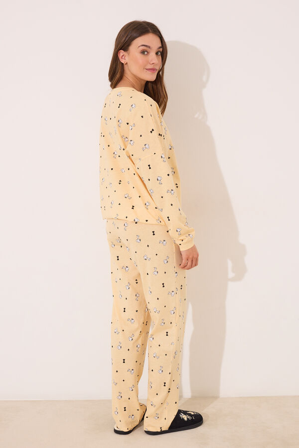Womensecret Pijama larga amarillo de Snoopy amarillo